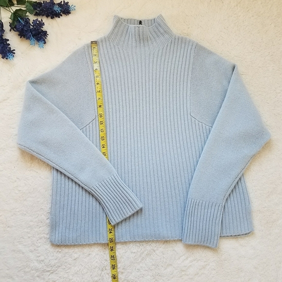 ZARA Zara Mock Neck Cashmere Sweater - Picture 5 of 8